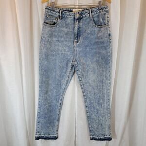 PacSun Mom Jeans Women’s Size 30 Acid Wash High Rise Distressed Raw Hem